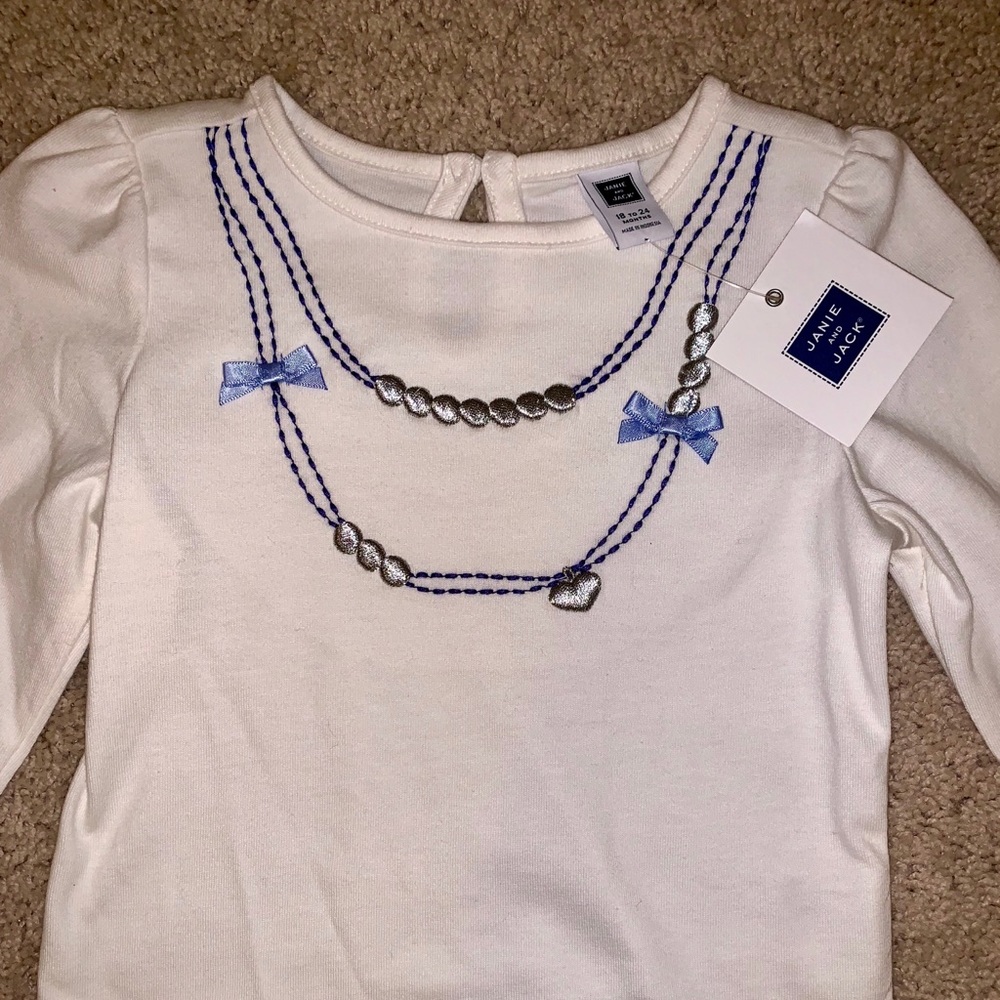 Janie and Jack NWT necklace blouse